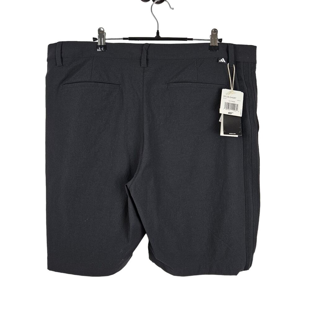 Adidas Mens Golf Shorts Size 40 Black Nylon 9" Inseam Ultimate 365 Tour 3 Stripe